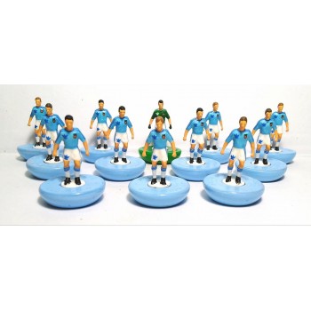 Subbuteo Andrew Table Soccer Wrexham 80's away kit on classic Hasbro bases